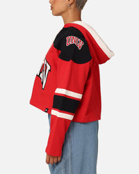 47 Brand Women's University Of Las Vegas Cropped Lacer Hoodie Red