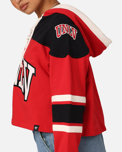 47 Brand Women's University Of Las Vegas Cropped Lacer Hoodie Red