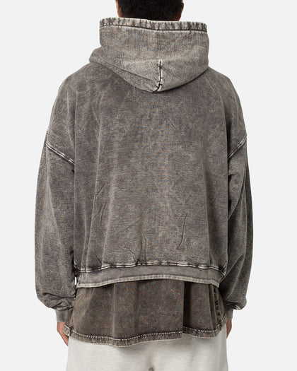 MNML Washed Acid Hoodie Black