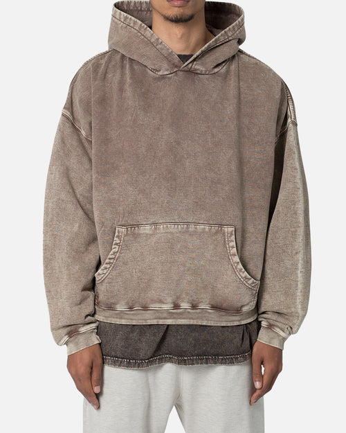 MNML Washed Acid Hoodie Brown