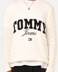 Tommy Jeans Relaxed New Varsity Sweater Ancient White