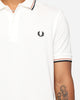 Fred Perry Twin Tipped Polo Shirt Snow White/Light Rust/Black