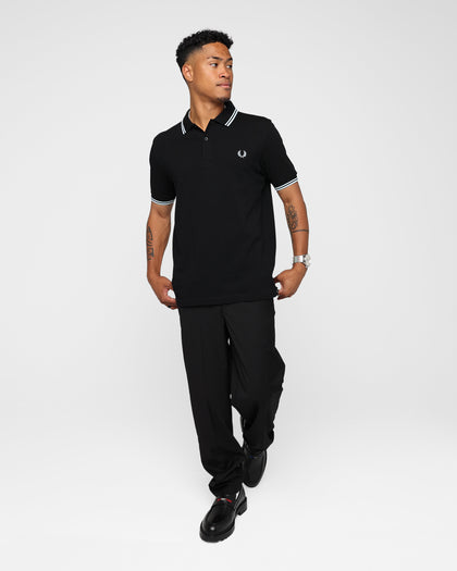 Fred Perry Twin Tipped Polo Shirt Black/Light Ice