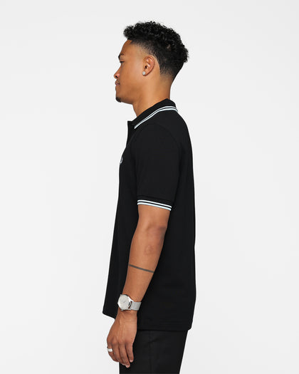 Fred Perry Twin Tipped Polo Shirt Black/Light Ice