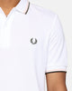 Fred Perry Twin Tipped Polo Shirt White/Silky Peach/Uniform Green