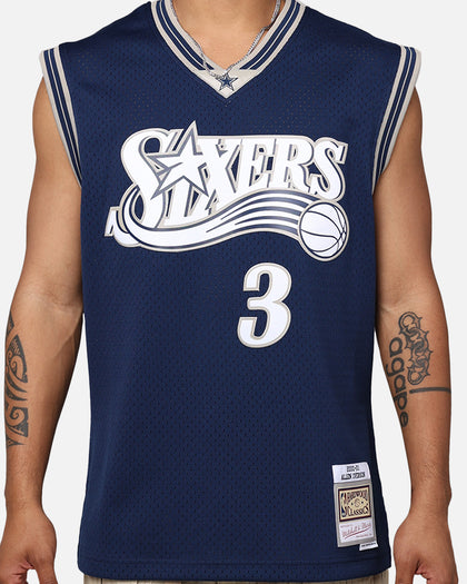 Mitchell & Ness Philadelphia 76ers Allen Iverson 2000-01 College Twist Swing Jersey Navy/White