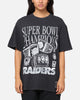 Mitchell & Ness Oakland Raiders 3 Time Super Bowl T-Shirt Faded Black