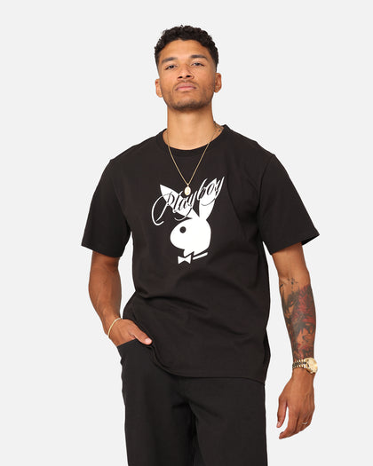 Playboy Playboy Bunny Script T-Shirt Black