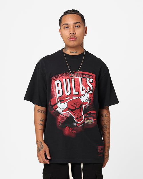 Mitchell & Ness Chicago Bulls Abstract T-Shirt Faded Black