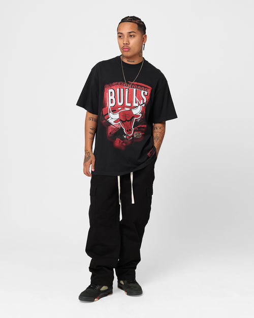 Mitchell & Ness Chicago Bulls Abstract T-Shirt Faded Black