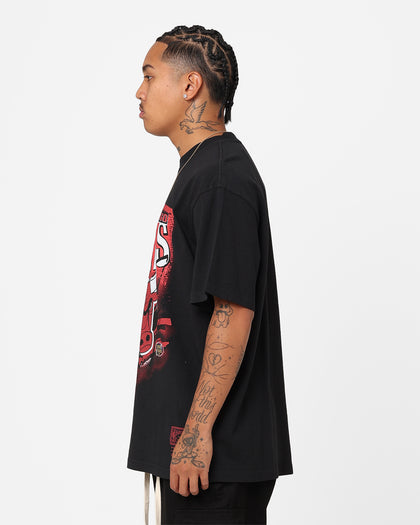 Mitchell & Ness Chicago Bulls Abstract T-Shirt Faded Black