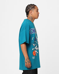 Mitchell & Ness Charlotte Hornets Break Free T-Shirt Hornets Teal