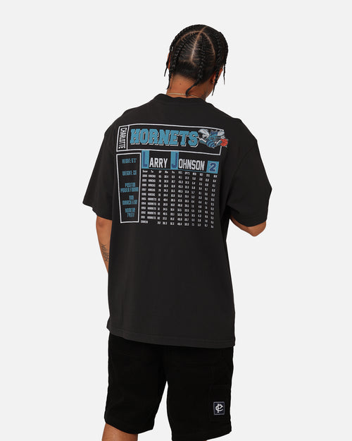 Mitchell & Ness Charlotte Hornets Larry Johnson Player & Stats T-Shirt Black