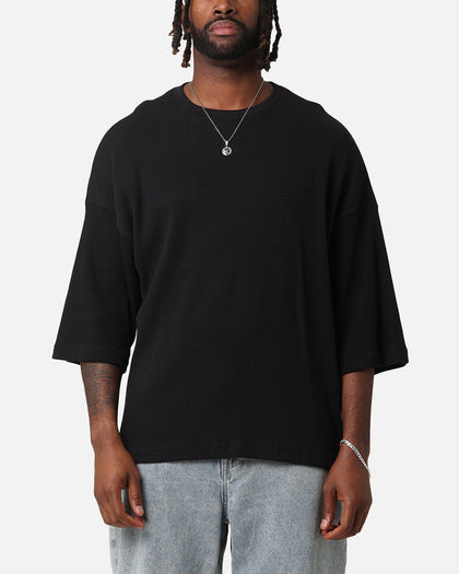 XXIII Waffle Midsleeve T-Shirt Black