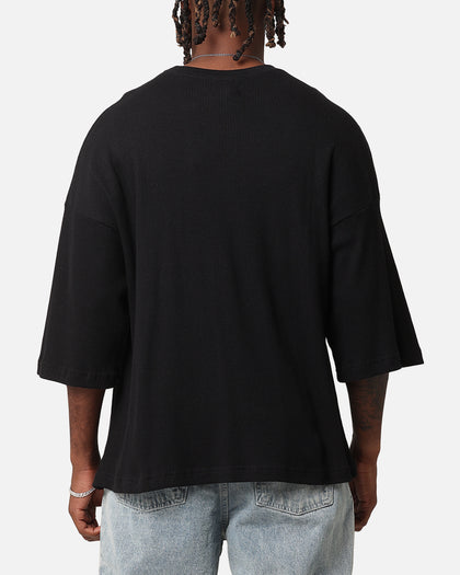 XXIII Waffle Midsleeve T-Shirt Black