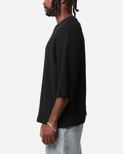 XXIII Waffle Midsleeve T-Shirt Black