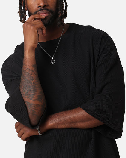 XXIII Waffle Midsleeve T-Shirt Black