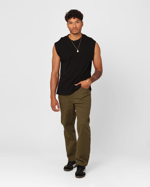 XXIII Waffle Muscle Singlet Black