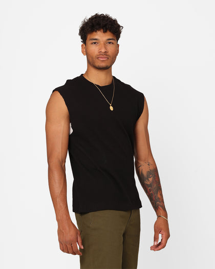 XXIII Waffle Muscle Singlet Black