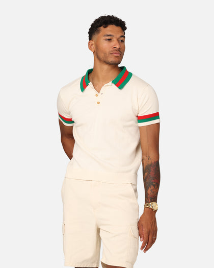 XXIII Damien Knit Polo Shirt Off White/Multi