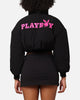 Playboy Bunny O Cropped Puffer Jacket Black