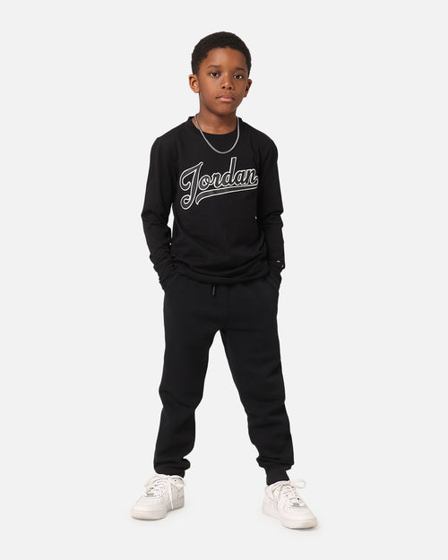 Jordan Kids' Major League Jordan Script Long Sleeve T-Shirt Black
