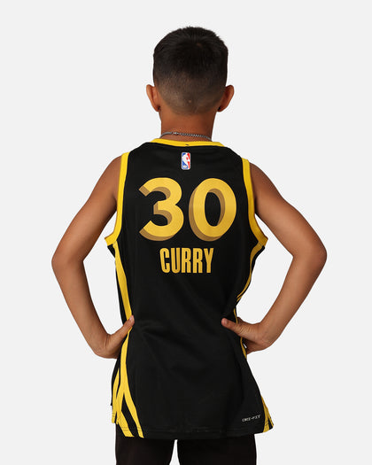 Nike Kids' Golden State Warriors Steph Curry City Edition 2023/24 Swingman Jersey Black