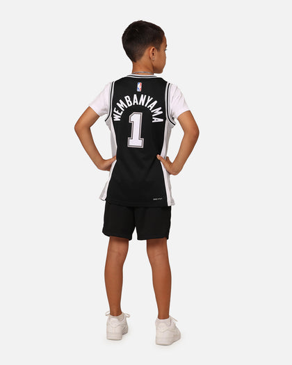 Nike Kids' Victor Wembanyama San Antonio Spurs Icon Replica Jersey Black