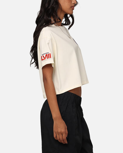 Pro Standard Women's NFL Las Vegas Super Bowl LVIII Croppec Boxy T-Shirt Eggshell