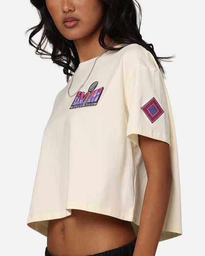 Pro Standard Women's NFL Las Vegas Super Bowl LVIII Croppec Boxy T-Shirt Eggshell