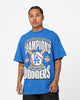 Majestic Athletic Los Angeles Dodgers League Champs Boxy Oversized T-Shirt Princess Blue