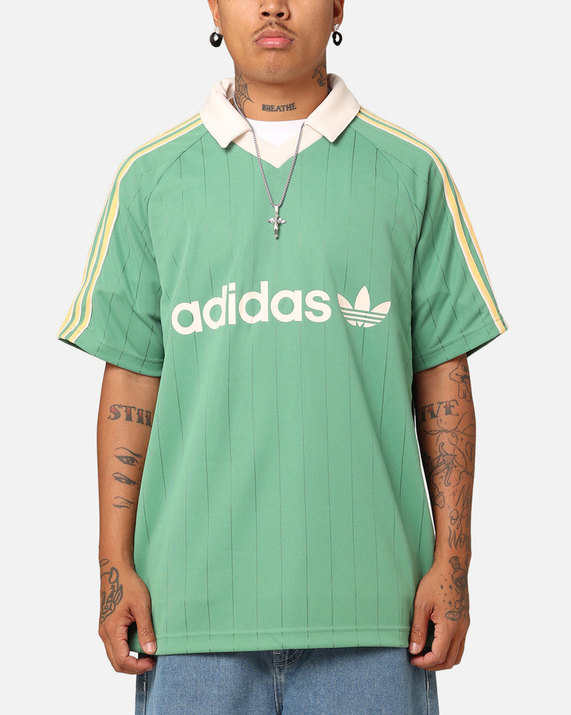 Adidas Pinstripe Jersey Preloved Green Culture Kings NZ