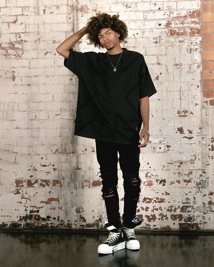 Saint Morta Deconstructed PSI Boxy Vintage T-Shirt Vintage Black