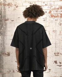 Saint Morta Deconstructed PSI Boxy Vintage T-Shirt Vintage Black