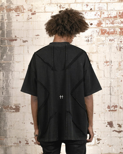 Saint Morta Deconstructed PSI Boxy Vintage T-Shirt Vintage Black