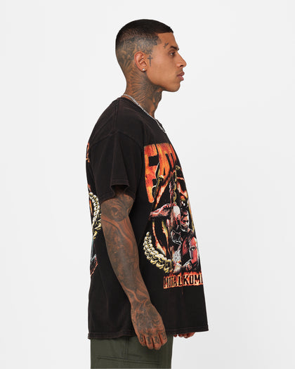 Goat Crew X Mortal Kombat Group Vintage T-Shirt Black Wash