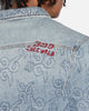 Ksubi X Juice Wrld K9 Stone Quilted Long Sleeve Shirt Denim