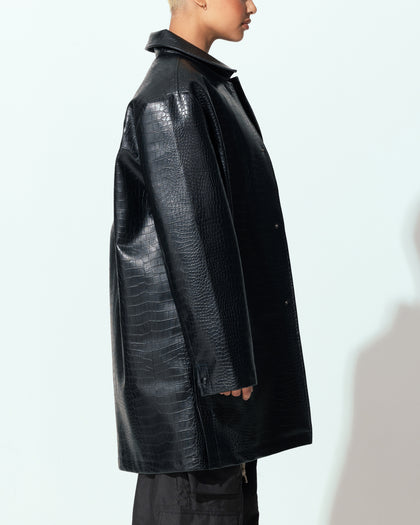 Loiter Atmosphere Trench Coat Black