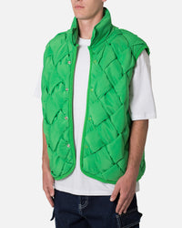 MNML Woven Puffer Vest Green