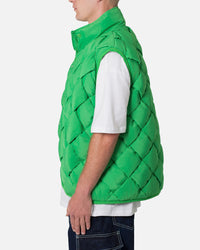 MNML Woven Puffer Vest Green