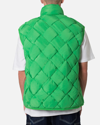 MNML Woven Puffer Vest Green