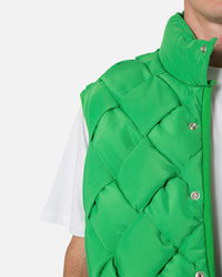 MNML Woven Puffer Vest Green