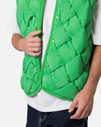 MNML Woven Puffer Vest Green
