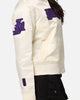 Pro Standard Women's Los Angeles Lakers Triple Tonal Satin Jacket Eggshell
