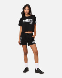 Pro Standard Women's Las Vegas Raiders Fast Lane Cropped T-Shirt Black