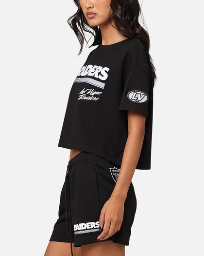 Pro Standard Women's Las Vegas Raiders Fast Lane Cropped T-Shirt Black