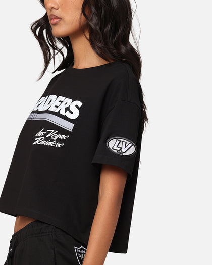 Pro Standard Women's Las Vegas Raiders Fast Lane Cropped T-Shirt Black