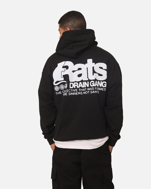 Rats Get Fat Drain Gang Hoodie Black