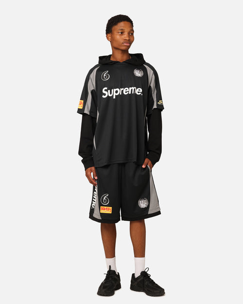 Supreme Hooded Soccer Jersey Black