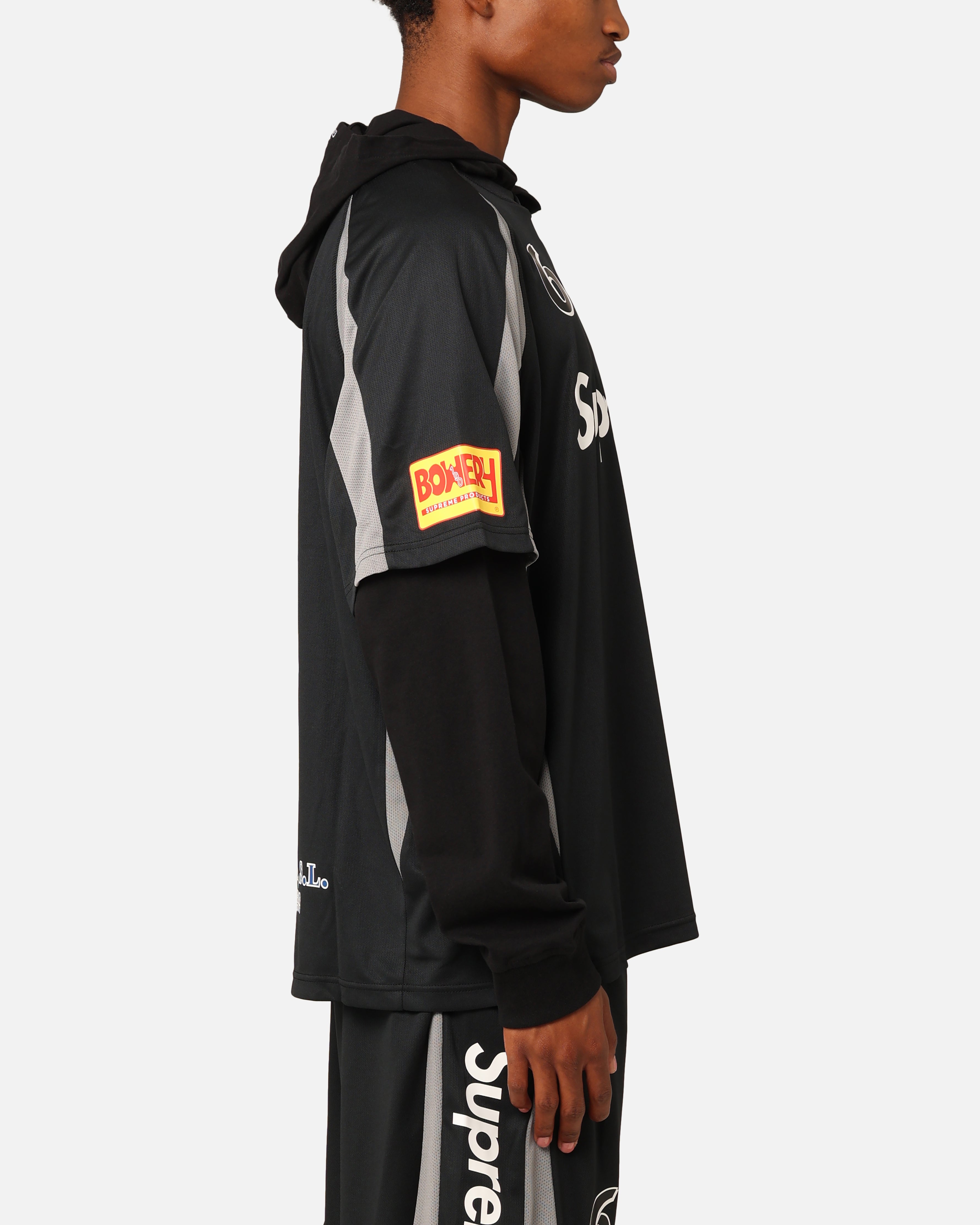 Supreme Hooded Soccer Jersey Black | Culture Kings NZ